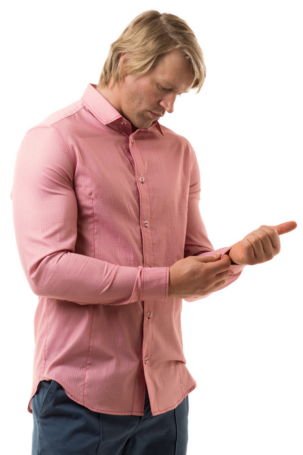 Рубашка с длинным рукавом  - Розовый цвет